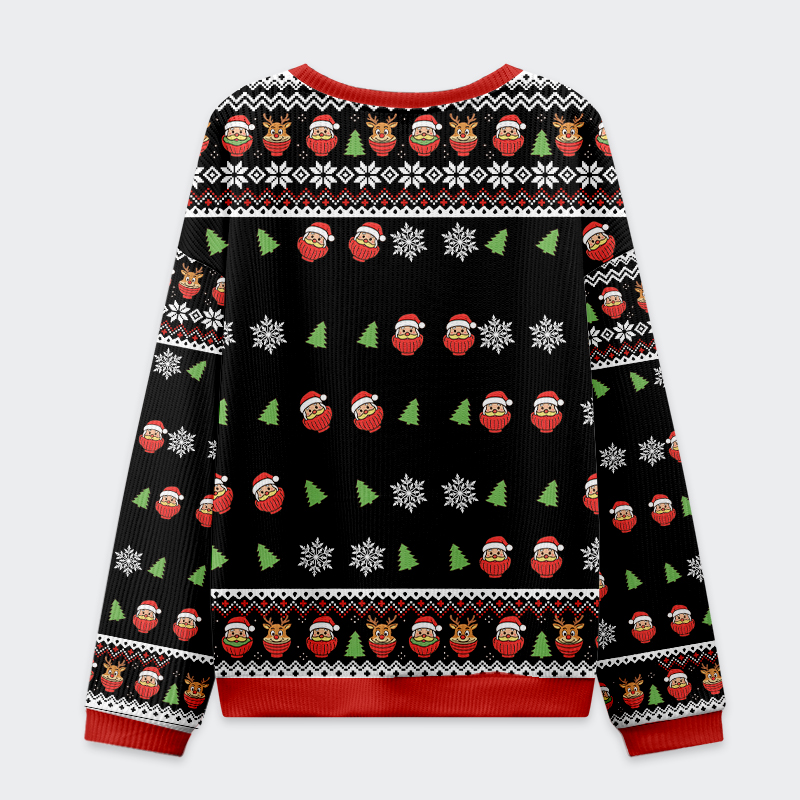 Tokyo-Tiger Reindeer Eating Ramen Christmas Ugly Sweatshirt