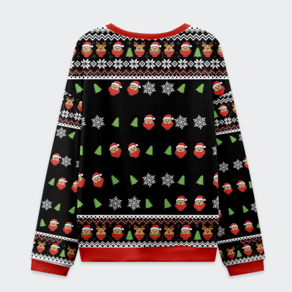 Tokyo-Tiger Reindeer Eating Ramen Christmas Ugly Sweatshirt