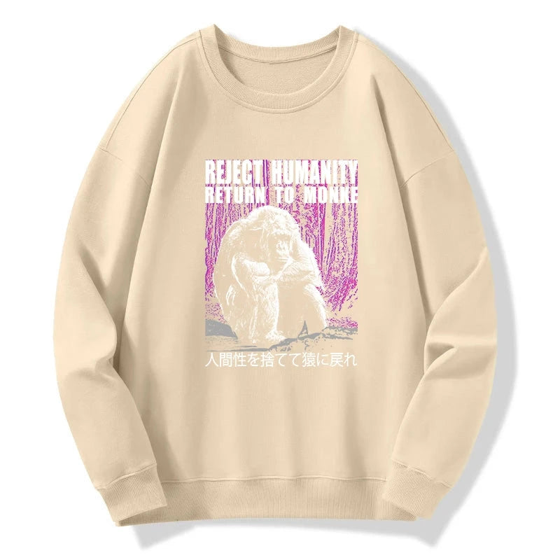 Tokyo-Tiger Reject Humanity Return To Monkey Sweatshirt