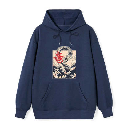 Tokyo-Tiger Sea Dragon Japanese Classic Hoodie