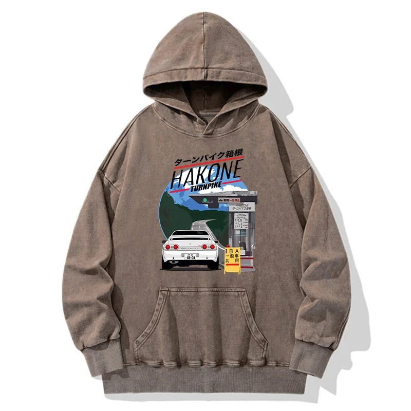 Tokyo-Tiger Hakone Nissan Skyline R32 JDM Washed Hoodie