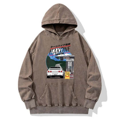 Tokyo-Tiger Hakone Nissan Skyline R32 JDM Washed Hoodie