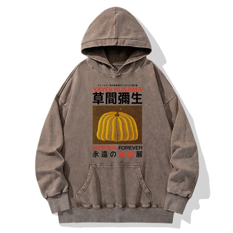 Tokyo-Tiger Forever Pumpkin Exhibition Japanese Washed Hoodie