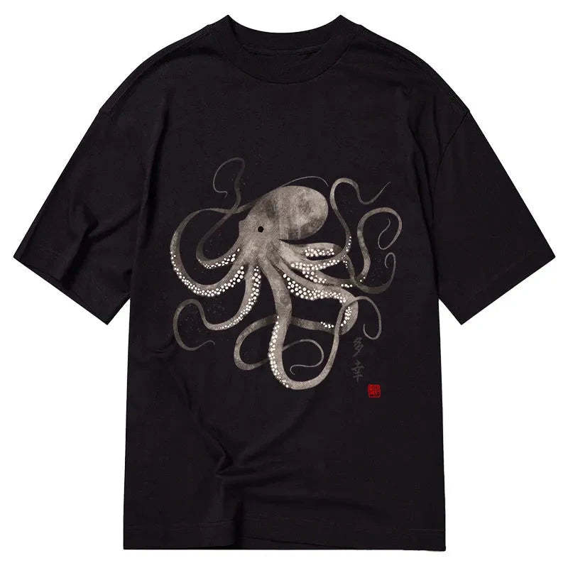 Tokyo-Tiger Octopus Japanese Calligraphy Classic T-Shirt