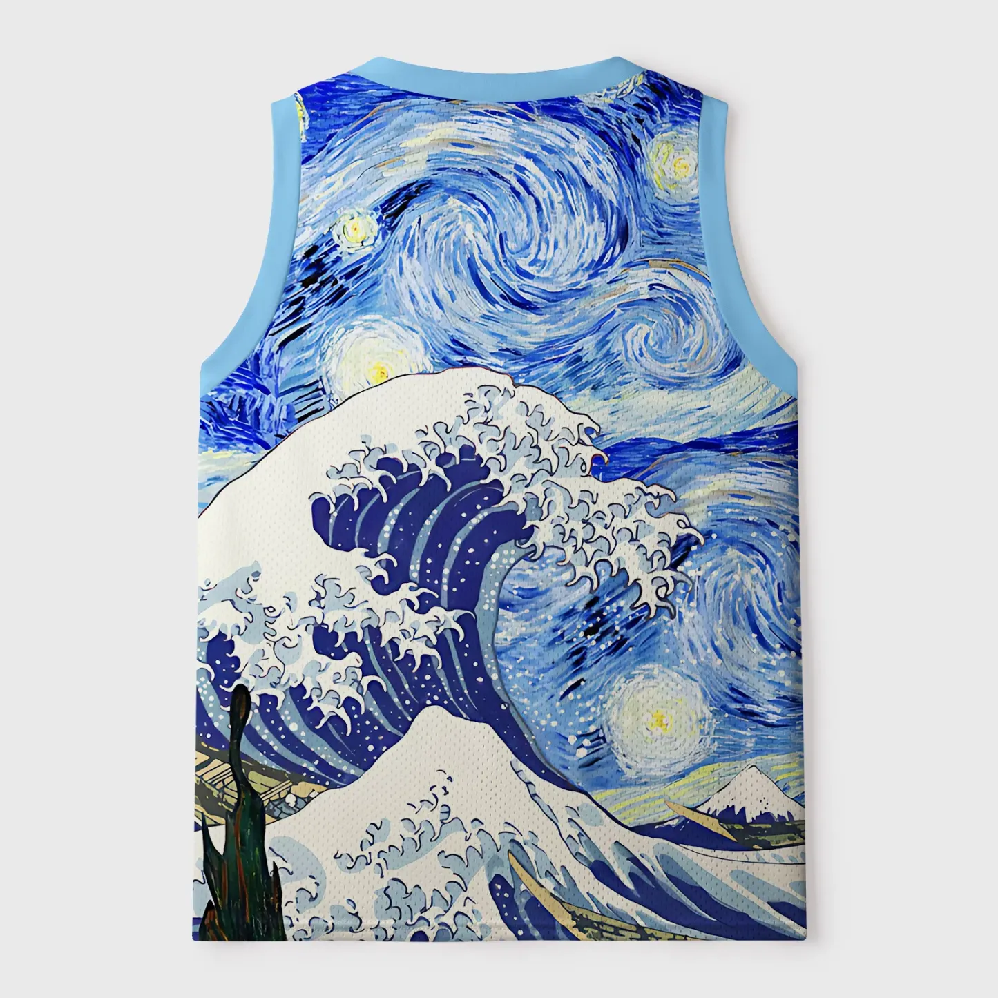 Tokyo-Tiger Waves Under The Starry Nigh Mesh Tank Top