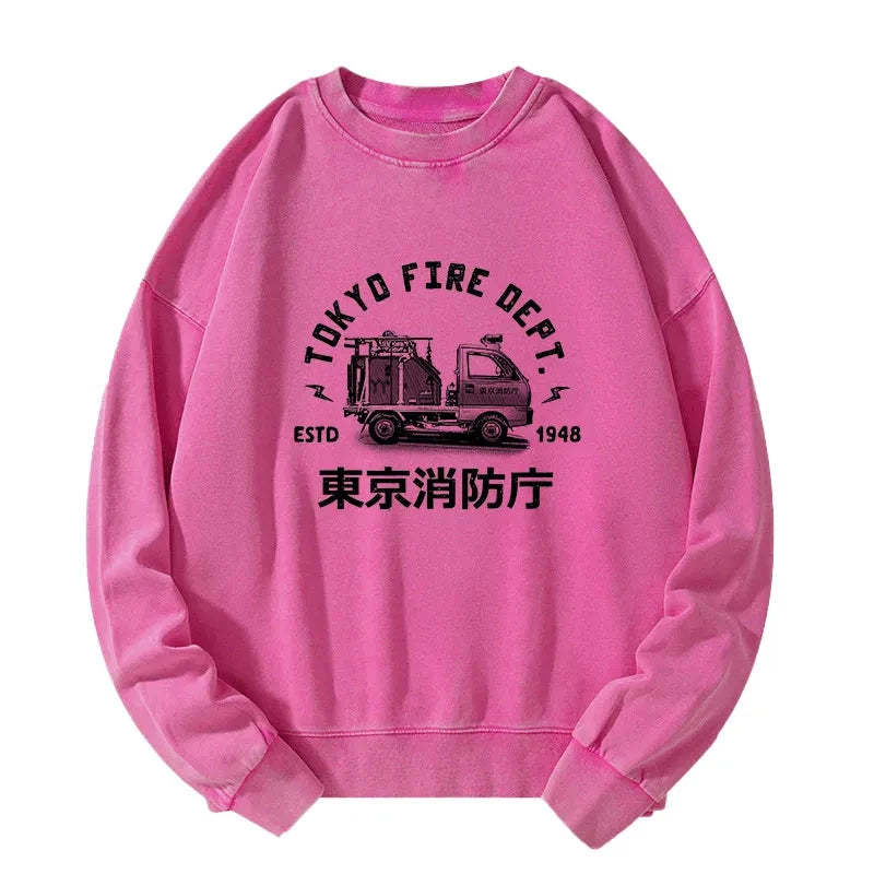 Tokyo-Tiger Tokyo Fire Dept Washed Sweatshirt