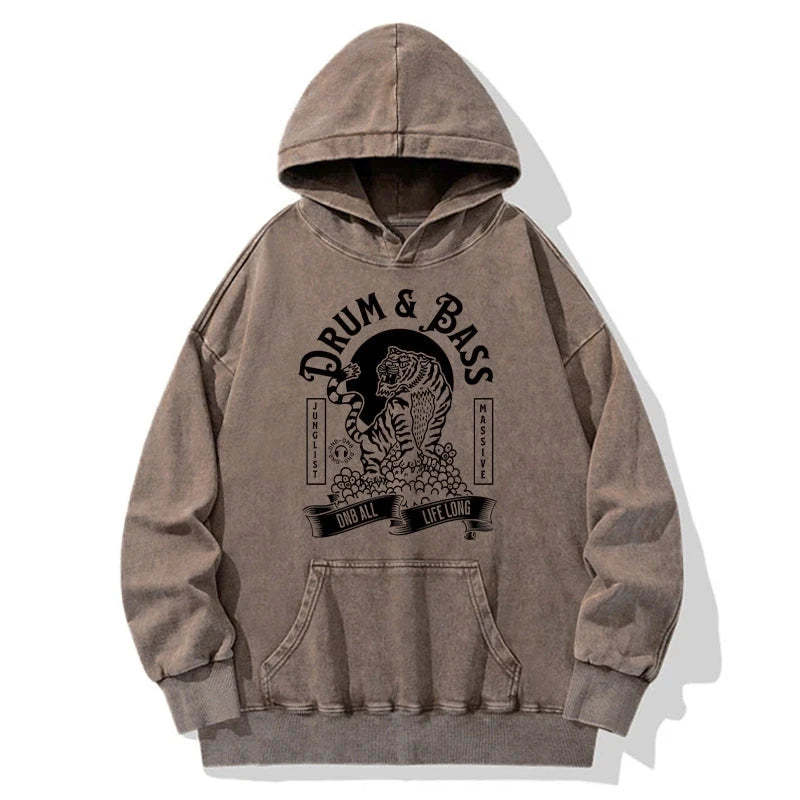Tokyo-Tiger Drum & Bass Tiger Washed Hoodie