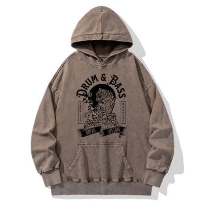 Tokyo-Tiger Drum & Bass Tiger Washed Hoodie