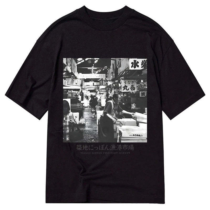 Tokyo-Tiger Tsukiji Fish Market Photo Classic T-Shirt