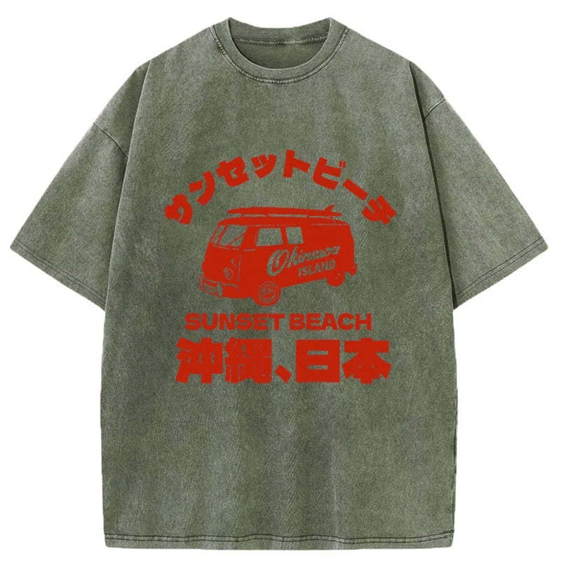 Tokyo-Tiger Okinawa Island Washed T-Shirt