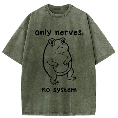 Tokyo-Tiger No System Frog Meme Washed T-Shirt