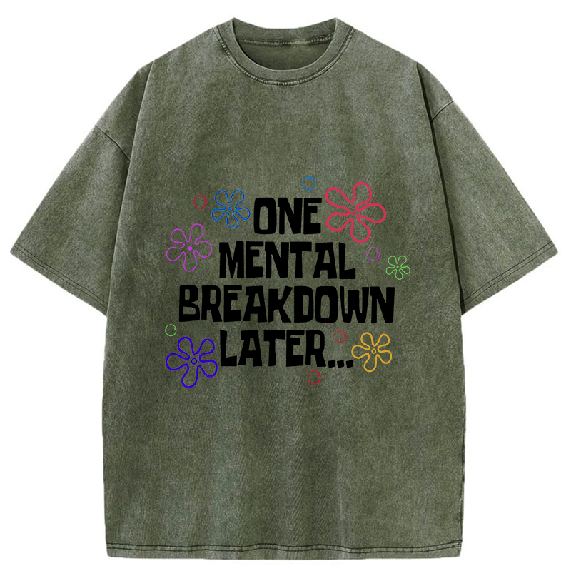 Tokyo-Tiger Mental Breakdown Flowers Washed T-Shirt