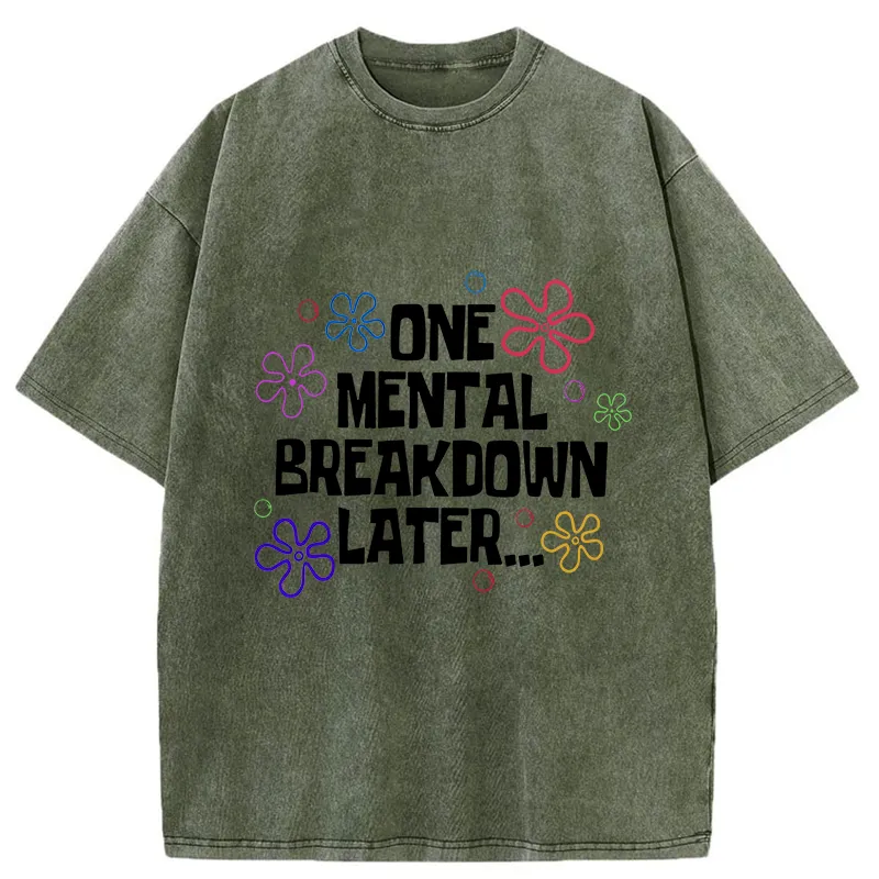 Tokyo-Tiger Mental Breakdown Flowers Washed T-Shirt