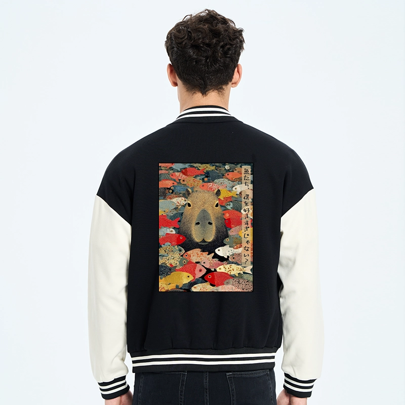 Tokyo-Tiger Am I Too Lovable? Embroidery Varsity Jacket