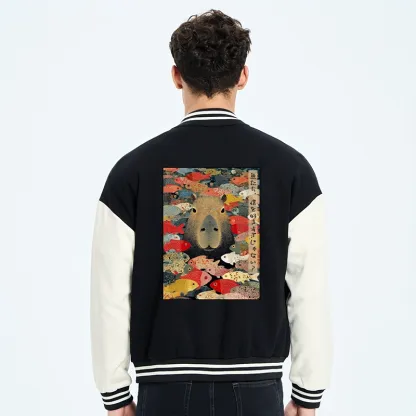 Tokyo-Tiger Am I Too Lovable? Embroidery Varsity Jacket