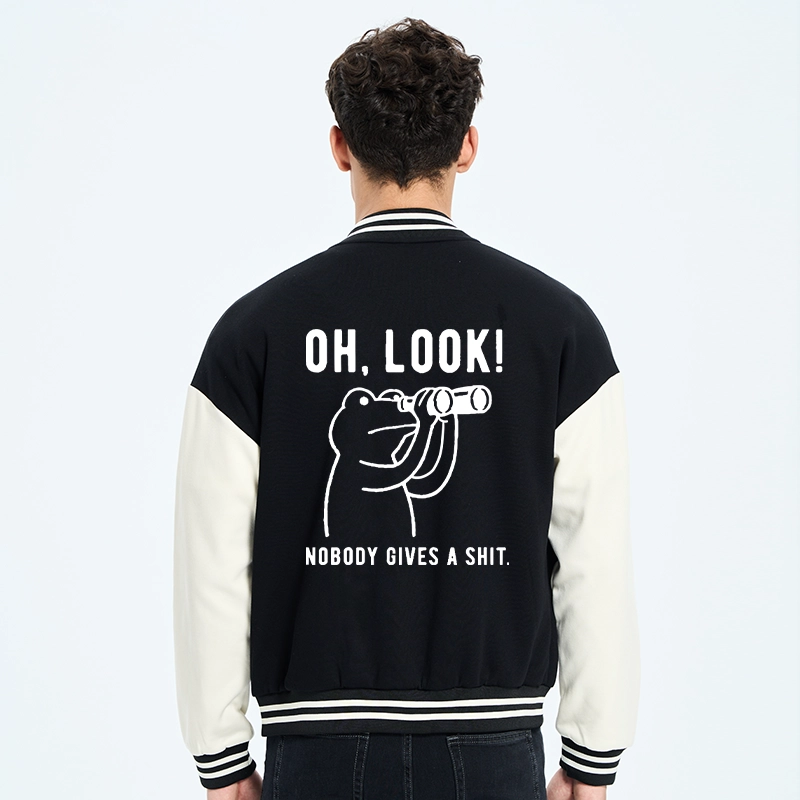 Tokyo-Tiger Frog of Indifference Embroidery Varsity Jacket