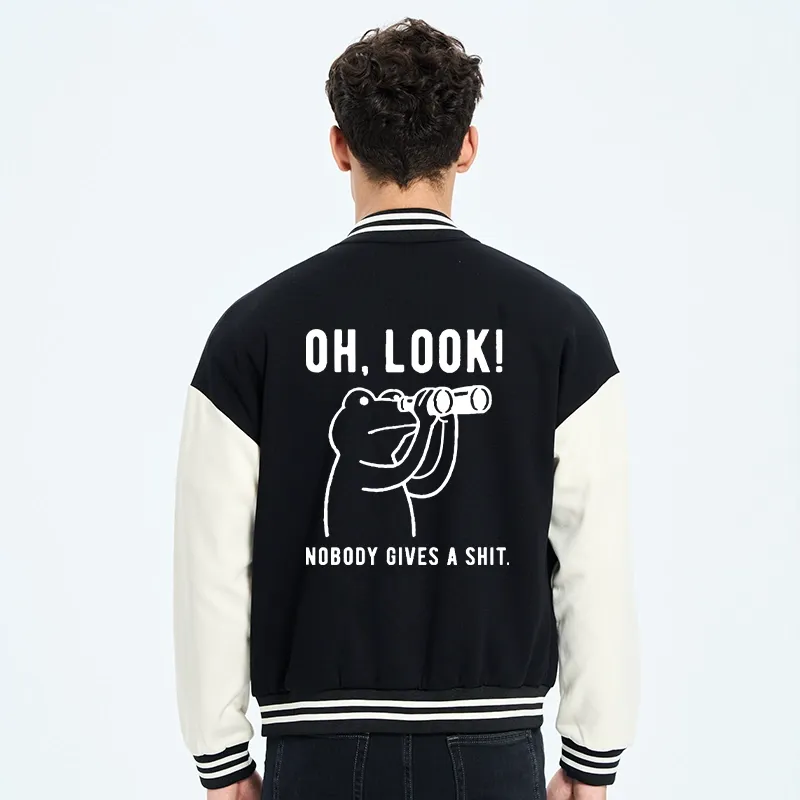 Tokyo-Tiger Frog of Indifference Embroidery Varsity Jacket