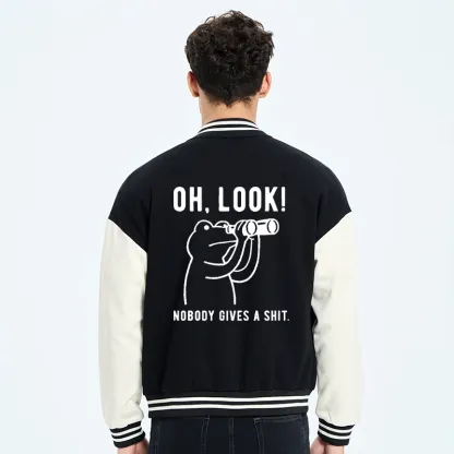 Tokyo-Tiger Frog of Indifference Embroidery Varsity Jacket