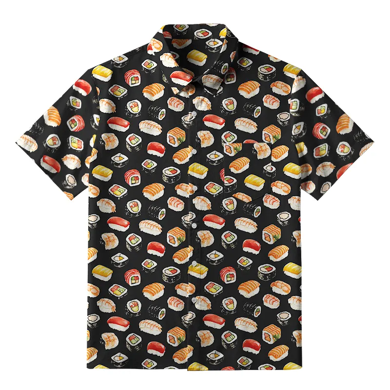 Tokyo-Tiger Japanese Delicious Sushi Button-up Shirt Sale