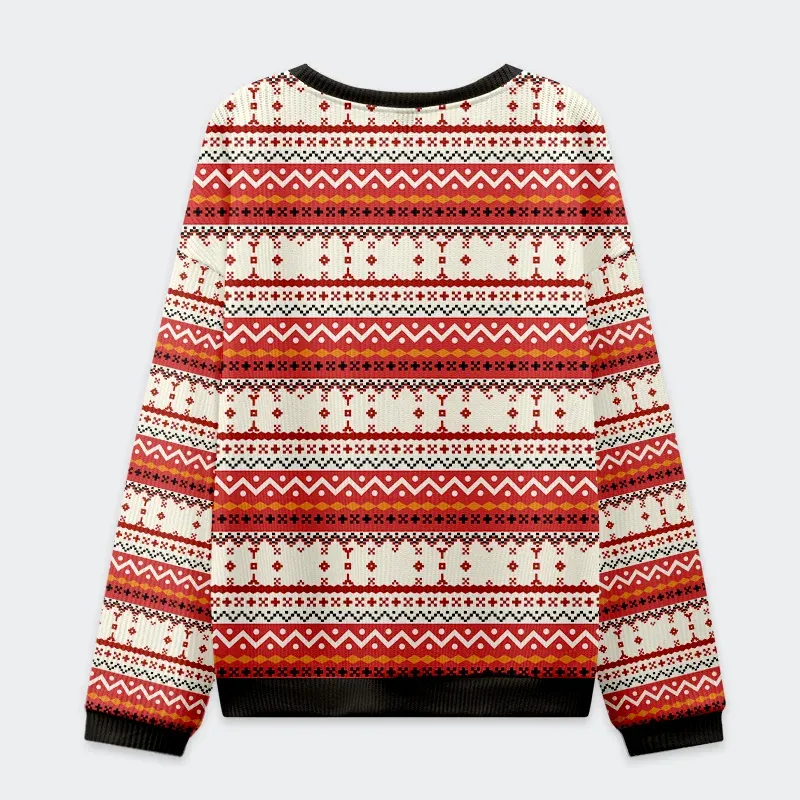 Tokyo-Tiger Arrested Cat Christmas Ugly Sweatshirt