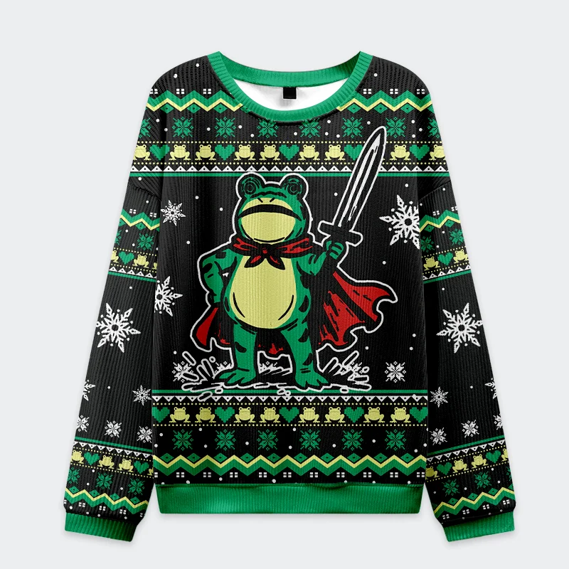 Tokyo-Tiger Funny Frog Warrior Christmas Ugly Sweatshirt