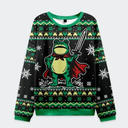 Tokyo-Tiger Funny Frog Warrior Christmas Ugly Sweatshirt