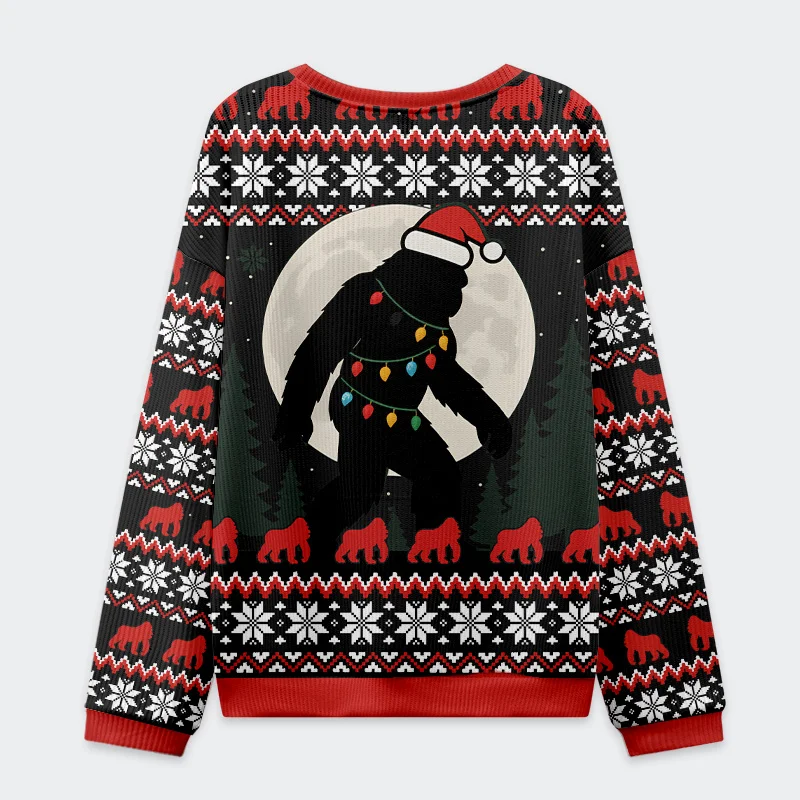 Tokyo-Tiger Bigfoot Christmas Ugly Sweatshirt