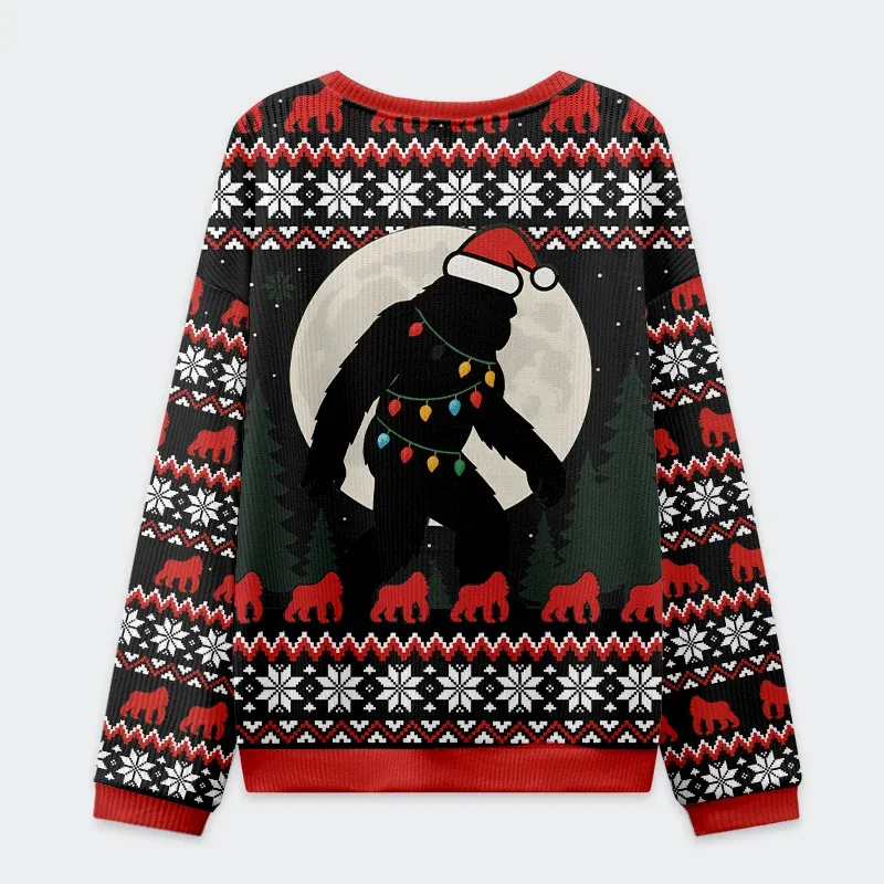 Tokyo-Tiger Bigfoot Christmas Ugly Sweatshirt