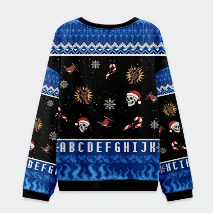 Tokyo-Tiger English Alphabet Funny Christmas Ugly Sweatshirt