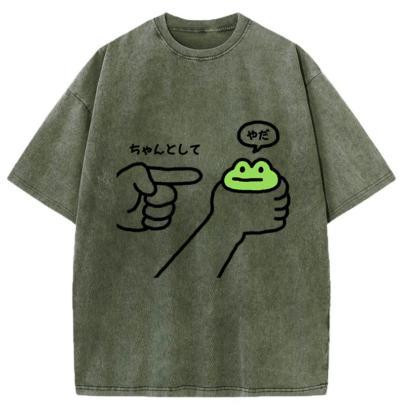 Tokyo-Tiger Japanese Dishonest Frog Washed T-Shirt