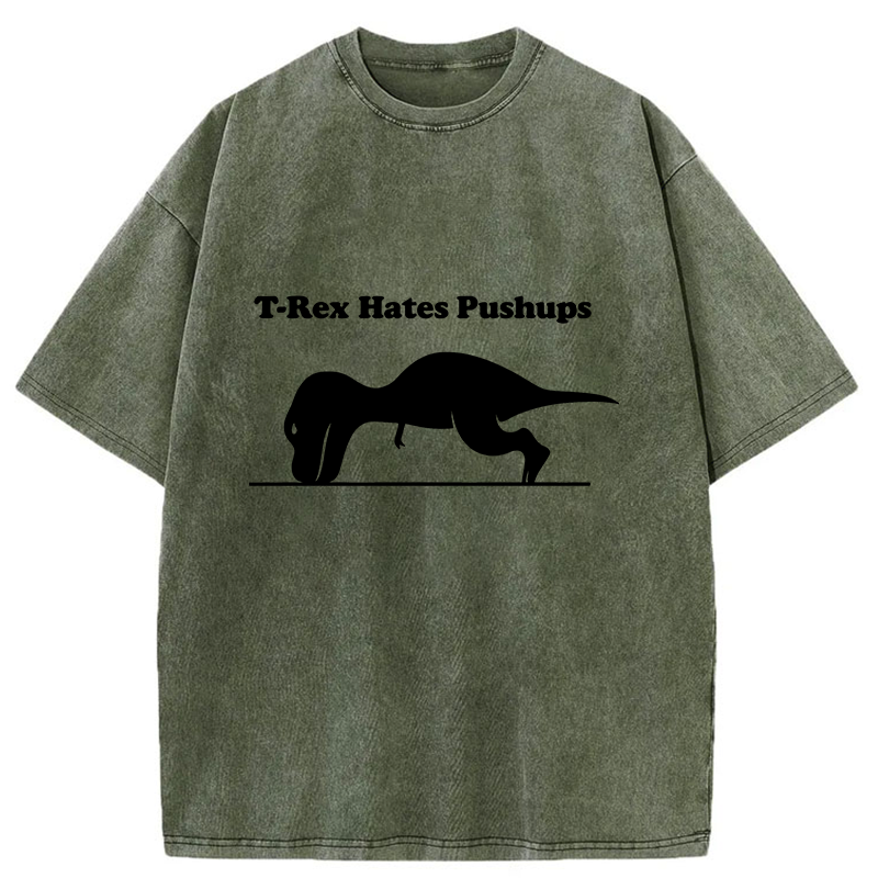 Tokyo-Tiger Dinosaurs Couldn't Do Push-ups Washed T-Shirt