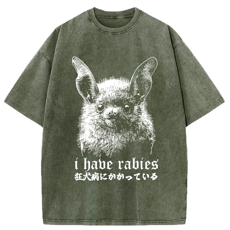 Tokyo-Tiger Bats Carry Rabies Washed T-Shirt