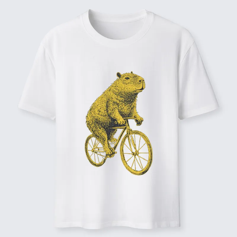 Tokyo-Tiger Funny Capybara On A Bike Classic T-Shirt