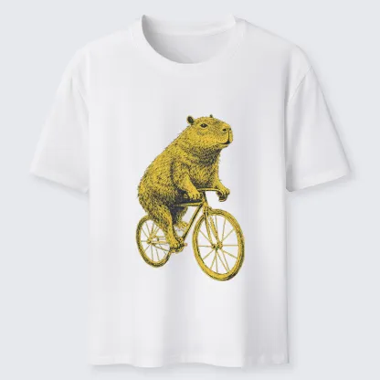 Tokyo-Tiger Funny Capybara On A Bike Classic T-Shirt
