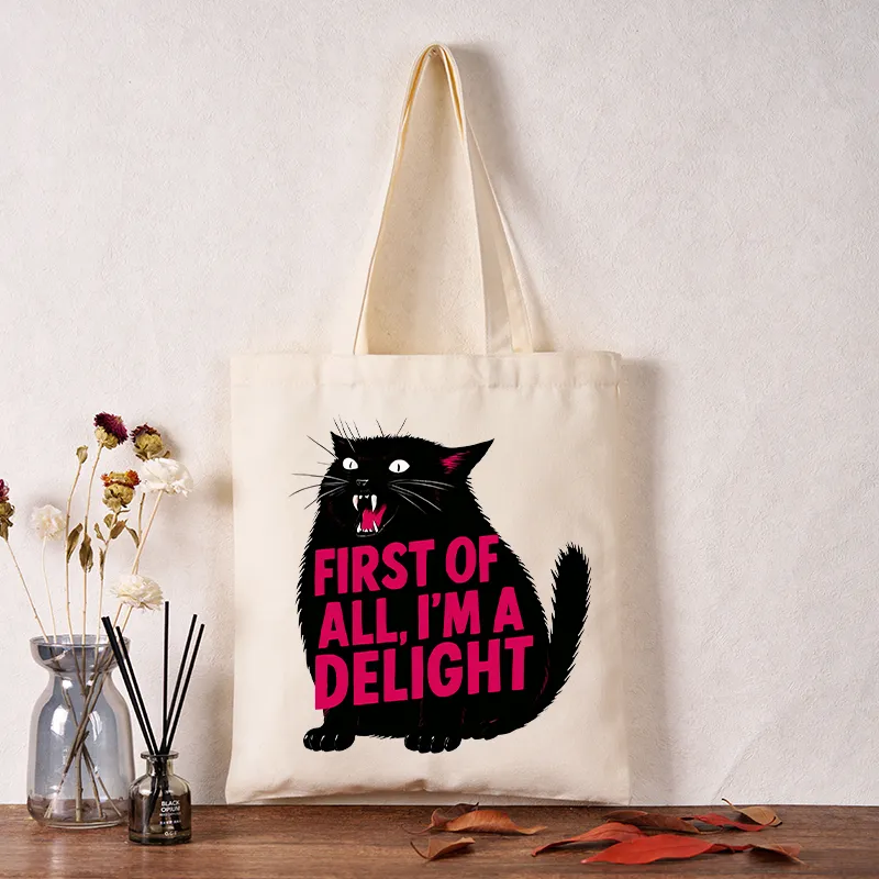 Tokyo-Tiger Roaring Black Cat Tote Bag
