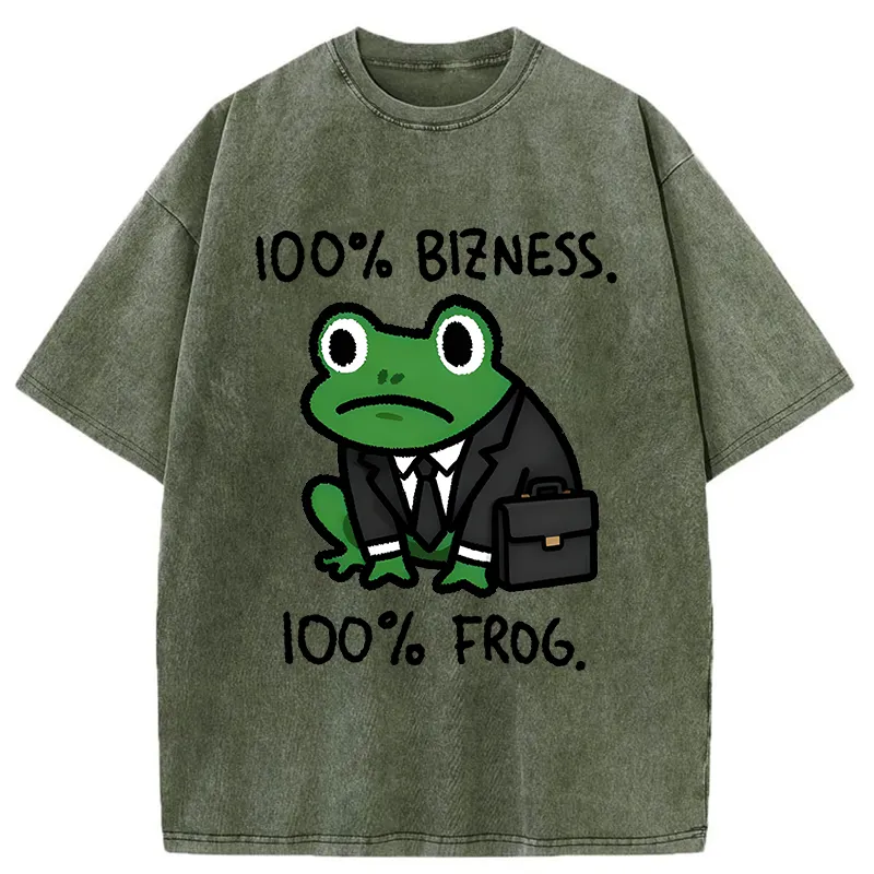 Tokyo-Tiger 100% Bizness 100% Frog Washed T-Shirt