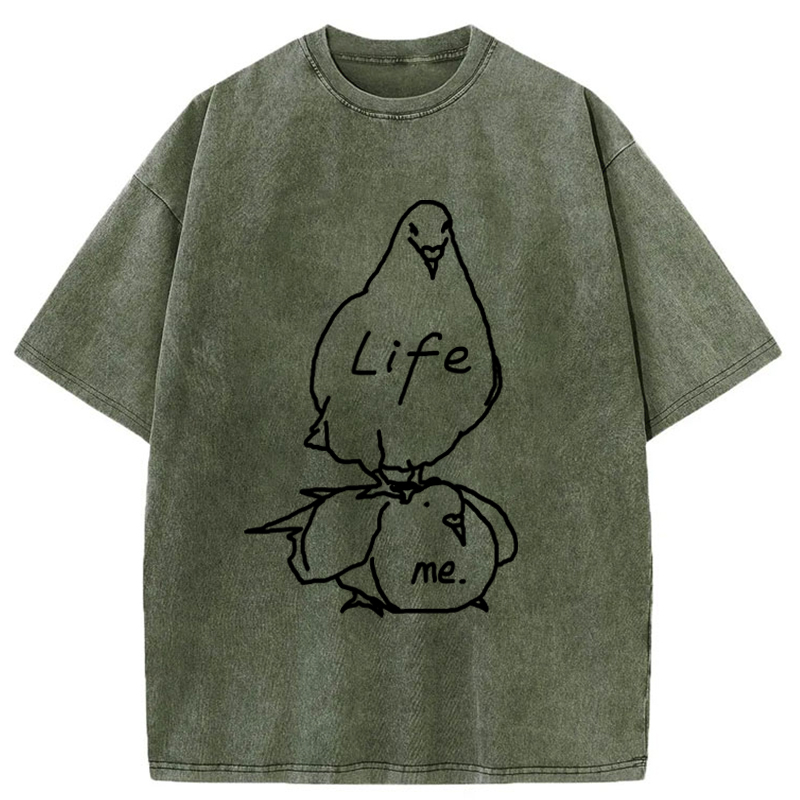 Tokyo-Tiger Life Is A Burden Washed T-Shirt