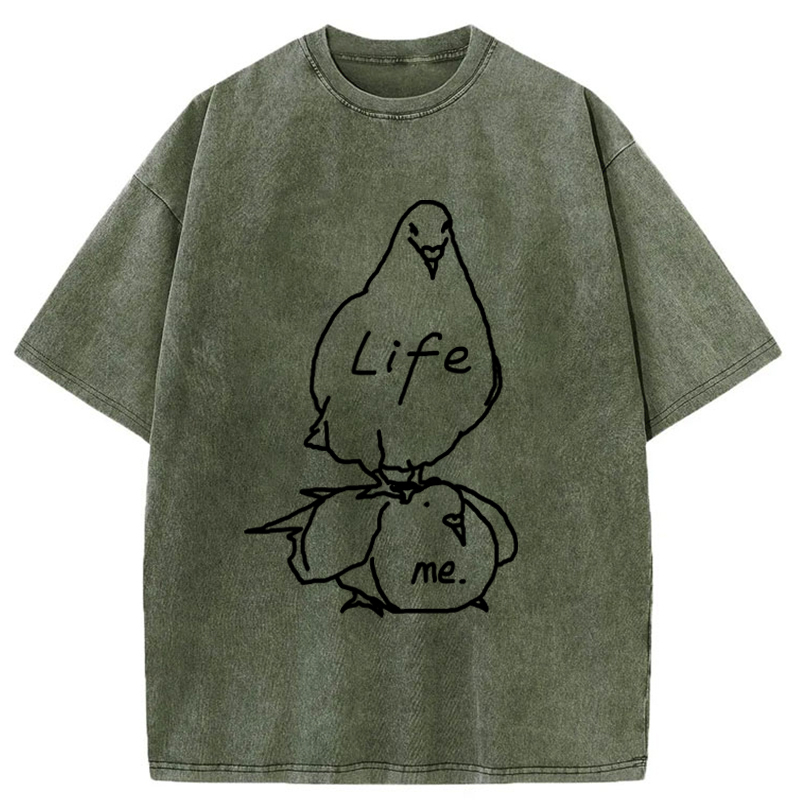 Tokyo-Tiger Life Is A Burden Washed T-Shirt