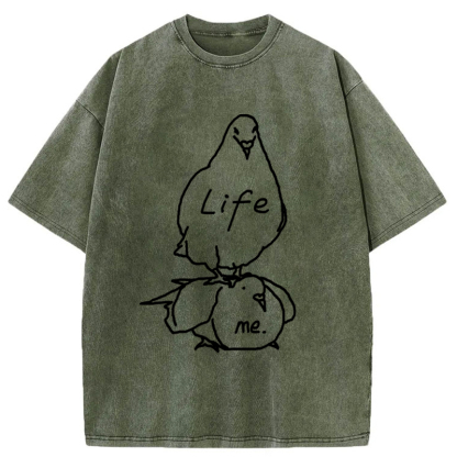 Tokyo-Tiger Life Is A Burden Washed T-Shirt
