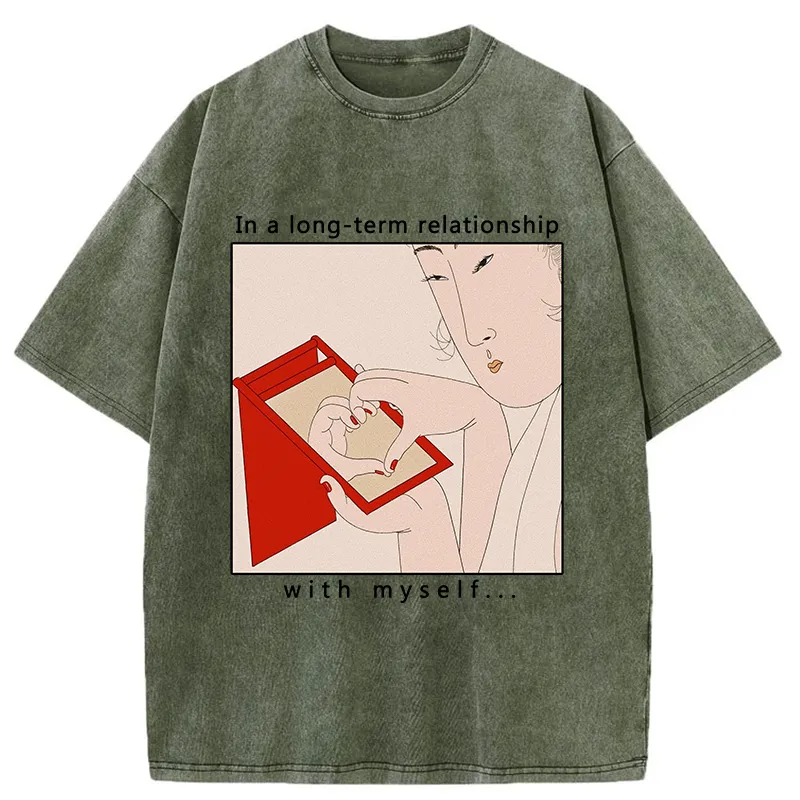 Tokyo-Tiger Self-love Funny Washed T-Shirt