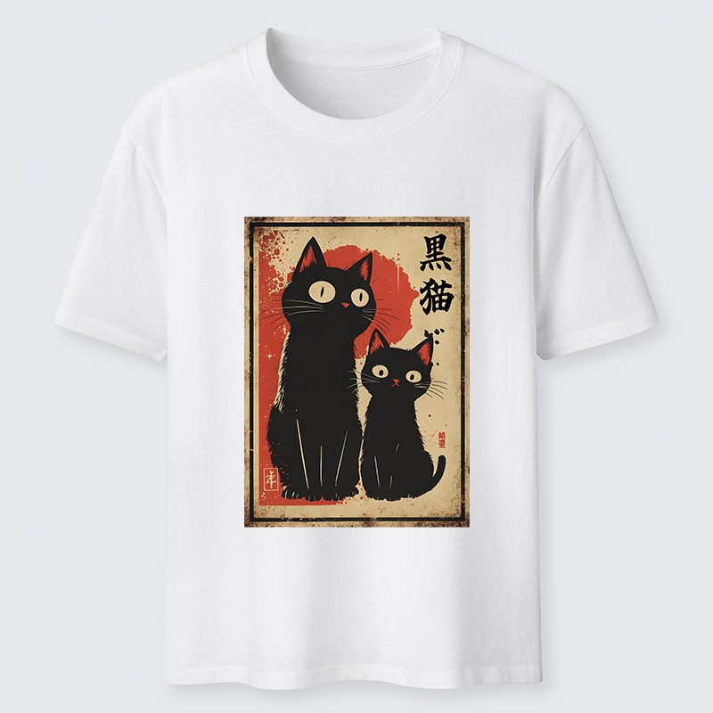 Tokyo-Tiger Two Black Cats Classic T-Shirt