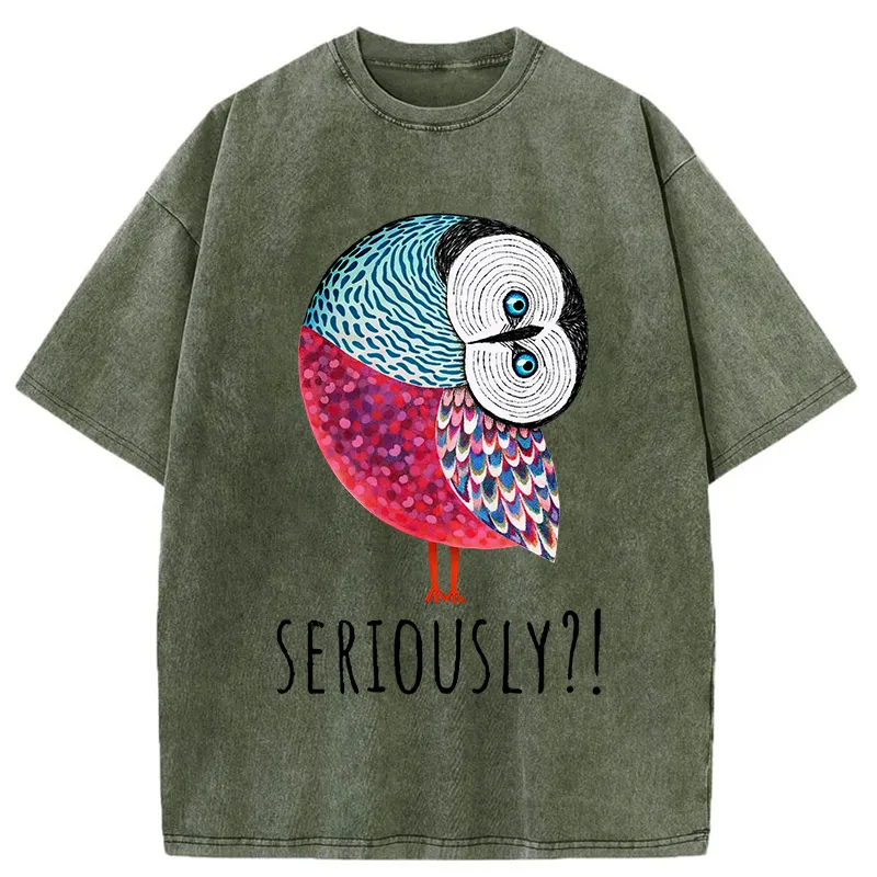 Tokyo-Tiger Bird's Question Washed T-Shirt