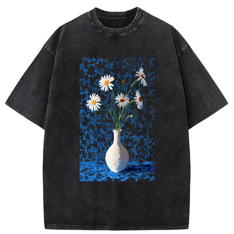 Tokyo-Tiger A Flowing Bouquet Washed T-Shirt