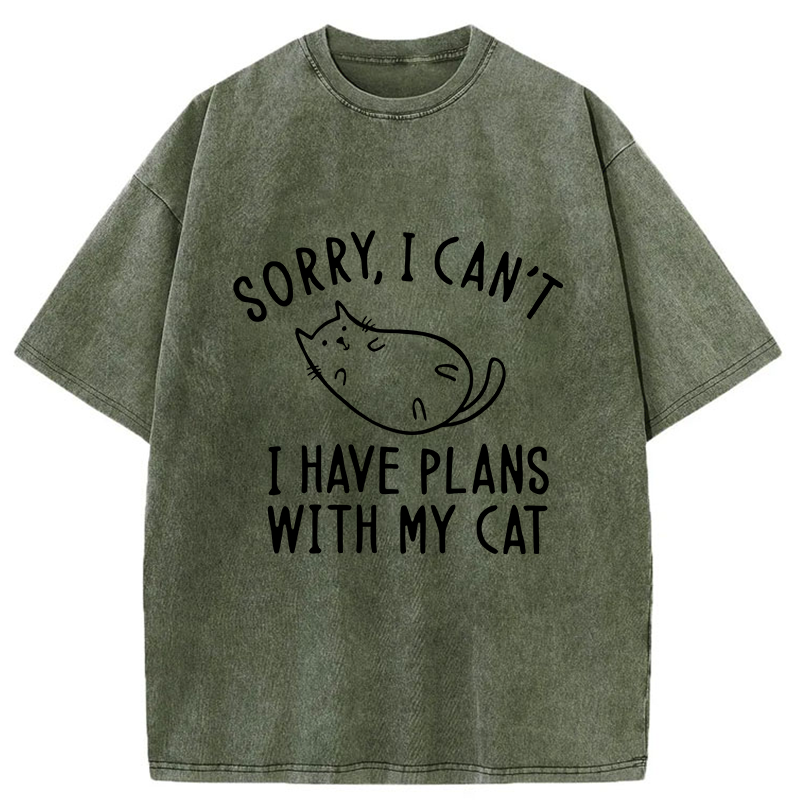 Tokyo-Tiger My Cat And I Have An Agreement Washed T-Shirt