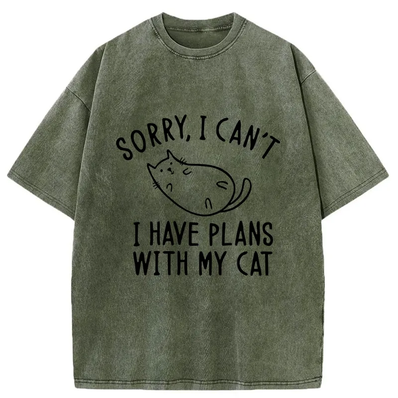 Tokyo-Tiger My Cat And I Have An Agreement Washed T-Shirt