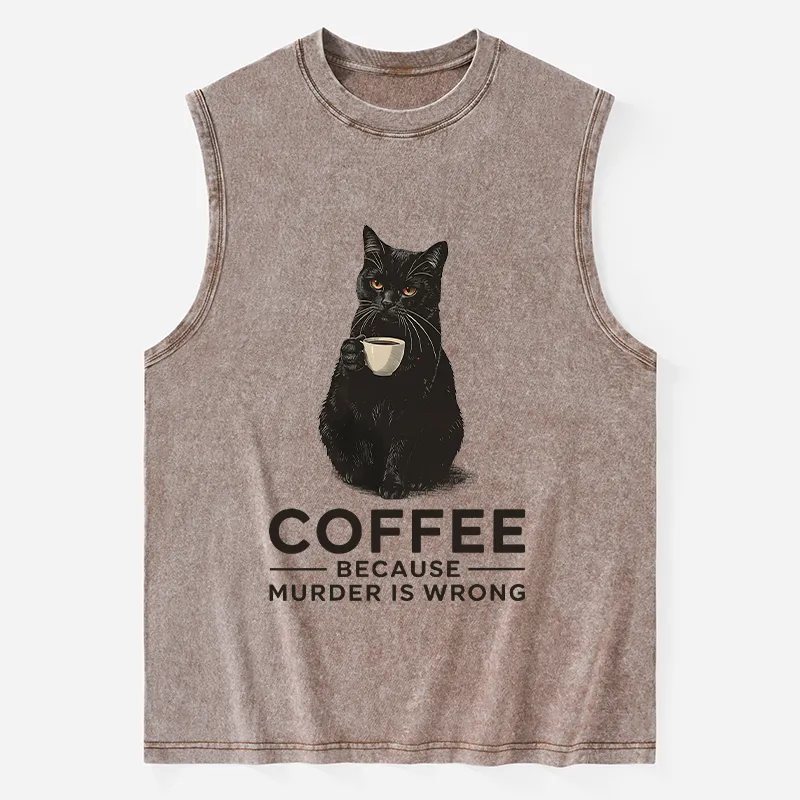 Tokyo-Tiger Can't Commit Murder So I'll Drink Coffee Washed Tank