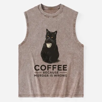 Tokyo-Tiger Can't Commit Murder So I'll Drink Coffee Washed Tank