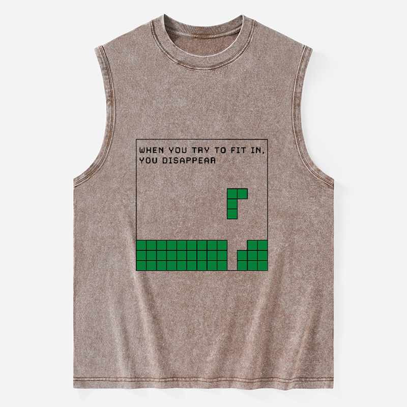 Tokyo-Tiger Be Your Unique Self Washed Tank