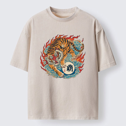 Tokyo-Tiger Tiger Of The Burning Sky Washed T-Shirt