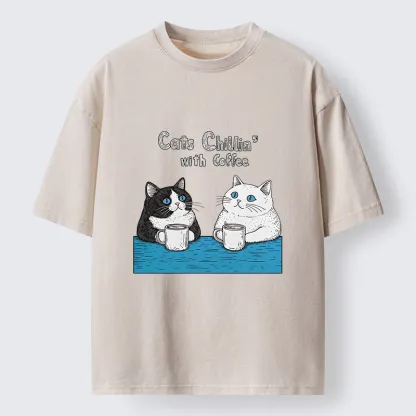 Tokyo-Tiger Leisure Time Washed T-Shirt